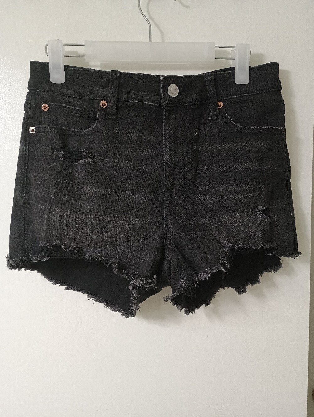 AMERICAN EAGLE OUTFITTERS Next Level High-Waist Denim Shorts - Size 8 - NWT - Picture 4 of 7